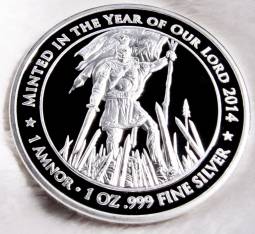 2022 Captain Moroni Silver Coin, (Bullion-Single)
