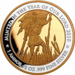 2022 Captain Moroni Silver Coin, (Gold Proof Single)